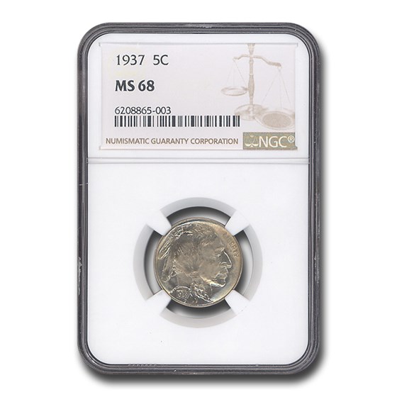 1937 Buffalo Nickel MS-68 NGC 1937 Buffalo Nickel MS-68 NGC